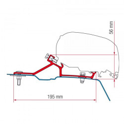 Cover adaptor Fiamma F80 Renault Master H2 - L2/L3, ≥ 2010