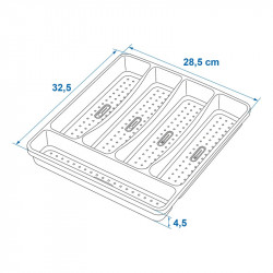 Cutlery tray with non-slip insert 32.5 x 28.5 x 4.5 cm - Img 7