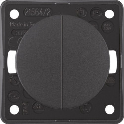 Double circuit breaker for the Berker Integro system, BLACK ANTHRACITE