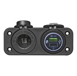Double socket kit USB A + C, and 12V car socket, fl flush mounting - Img 6