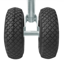 Double support / manoeuvring wheel, 48 mm tube, tyre with tube, load 300 kg - Img 3