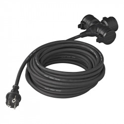 Extension cable with stecher and 3 Schuko plugs, 16A, IP44 (10 m) - Img 3
