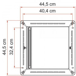 Frame with roller blind for 40 x 40 Fiamma "Rollo Vent" hatches - Img 3