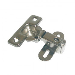 Hinge with short arm for doors with thin top (minimum thickness 14 mm)