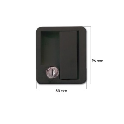 Incuietoare completa pentru usa de garaj, autorulote, 85 x 96 mm, NEGRU - Img 3