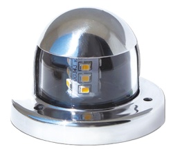 Lumina LED navigatie 135 grade, ALB, corp din INOX, 1 buc