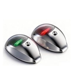 Lumini LED navigatie otel inoxidabil, 2 buc ROSU si VERDE