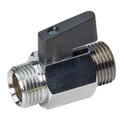 Metal ball valve for water circuit of caravans or motorhomes, thread 1/2