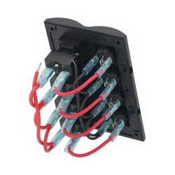 Panou cu 4 intrerupatoare iluminare LED si sigurante automate, standard marin - Img 3