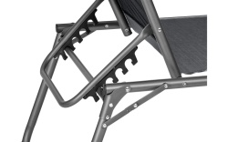 Pat pliant de lux Slimline cu aparatoare de soare, cadru de aluminiu si spatar reglabil - Img 5