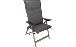 Pernă Berger pentru scaun de grădină și camping, gri, 124 x 50 cm