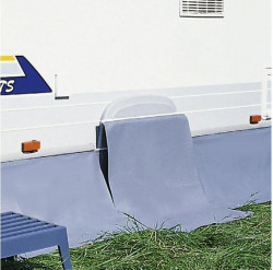 Protective skirt for caravan wheels with tendon for saddle 75 x 75 cm