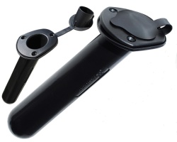 PVC tube launch holder with cover, BLACK