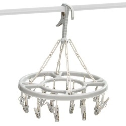 Round clothes dryer with hooks for camping