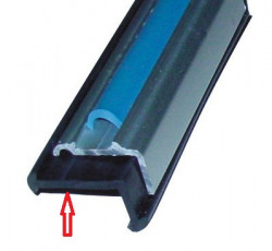 Rubber gasket for aluminium rails 20 x 11 mm