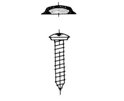 Screw with plastic cap for mounting interior cladding panels, 20 pcs - Img 4