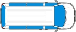 Set complet folii izolatoare protectie termica pentru interior VW T5/6/6.1, 8 buc - Img 6