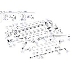 Set fixare frontal Thule pentru braț articulat, Omnistor 4900/6200/4200 (1500602374) - Img 2