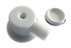 Siphon siphon drain, 20 mm 90 degree hole diameter with metal plug, outlet ∅ 20 mm - Img 2