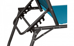 Slimline luxury folding bed with sunblinds, aluminium frame and adjustable backrest, BLUE - Img 4