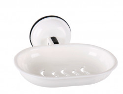 Soap holder with suction cup system