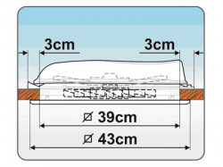 Trapă 40 x 40 Fiamma "Turbo Vent" cu ventilator si termostat manual - Img 7
