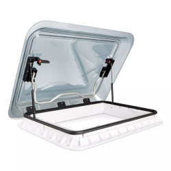 Trapa 50 x 70 cm Freucamp / Sanjo cu capac transparent, jaluzea retractabila si plasa de tantari