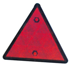 Triangular cat's-eye lights for caravans