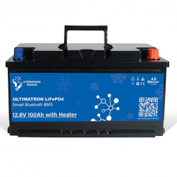 Ultimatron LiFePO4 battery, 12.8V, 100Ah, self-heating for photovoltaic systems, caravans, boats,