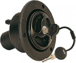 Water filling spout for caravans or motorhomes, BLACK