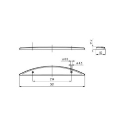 ZHBL 25, 361 x 52 mm additional LED stop lamp, centre - Img 2