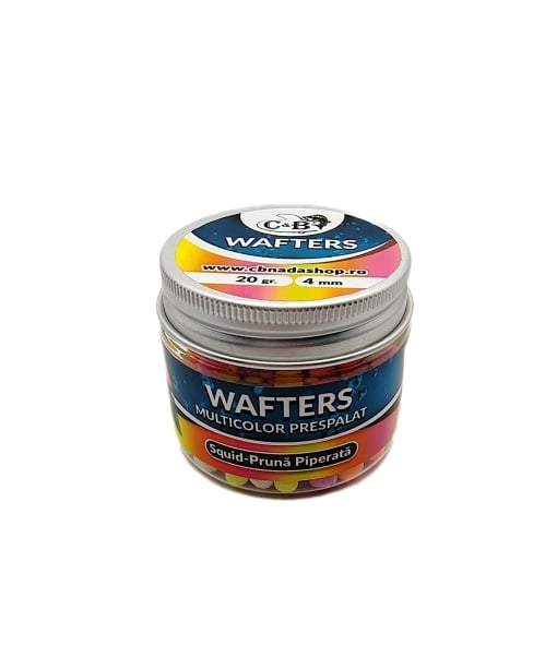Mini Wafters C&B Prespalat Squid Pruna Piperata Multicolor 4mm 20 Gr.