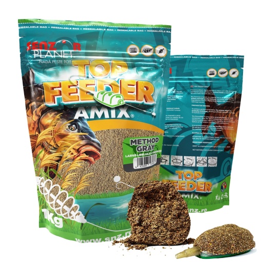 NADA TOP FEEDER AMIX® METHOD GRAY (LARVE LIBELULE & VIERMUSI) 1kg