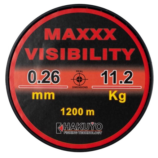 MONOFILAMENT MAXXX VISIBILITY ROSU FLUO NEON1200M -0.23mm