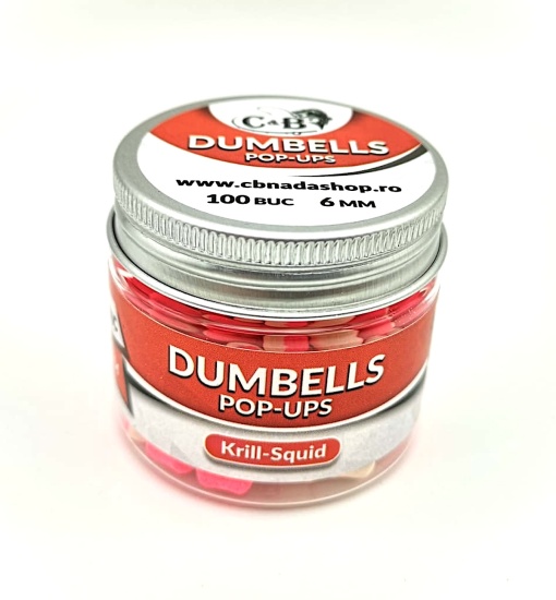 Dumbells C&B Pop-ups Krill-Squid 6mm 100 Buc.
