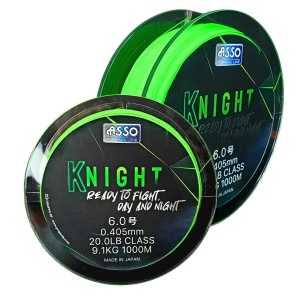 Monofilament Asso Knight 1000m 0.405mm 9.1kg Fluorescent Chartreuse - Img 1