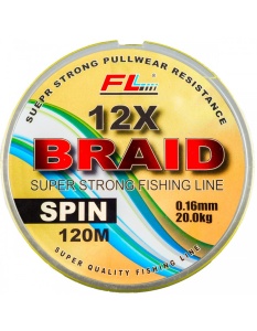 FIR TEXTIL FL 12X BRAID GALBEN FLUO 120m