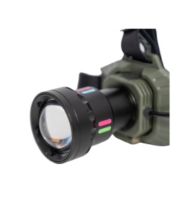 LANTERNA FRONTALA PROFL CU LUMINA ALBASTRA, 2 ACUMULATORI SI AFISAJ CONSUM BATERIE F110570 - Img 2