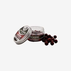 Mini Boilies C&B Semisolubil, Squid Cranberry, Rosu, 12mm, 60g - Img 2
