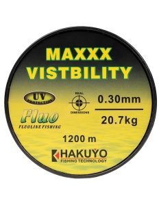 Monofilament Hakuyo MAXXX Visibility FluoGalben 1200M-0,25 mm - Img 1