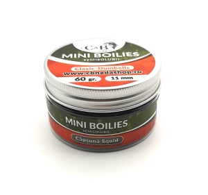 Mini Boilies C&B Semisolubil Capsuna-Squid 11mm 60 Gr. - Img 1