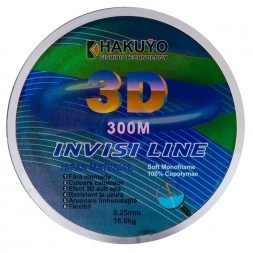 MONOFILAMENT INVISI LINE 3D 300M HAKUYO - Img 1