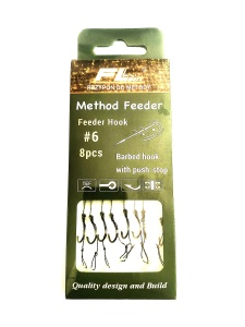 Carlige Legate Fl Method Feeder Cu Fir de Par Carlig Classic Boilie 8 buc/set. - Img 1
