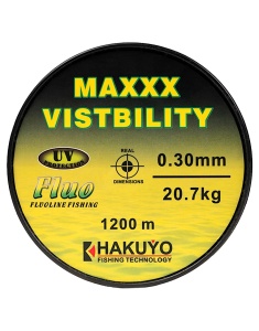 Monofilament Hakuyo MAXXX Visibility Fluo 1200M - 0,20 mm - Img 1