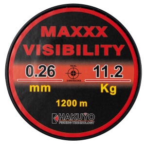MONOFILAMENT MAXXX VISIBILITY ROSU FLUO NEON1200M -0.23mm - Img 1