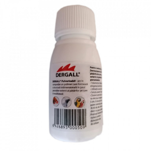 Solutie pentru deparazitarea externa a gainilor si adaposturilor Dergall - 50ml