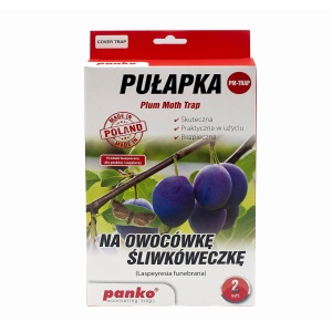 Capcana cu feromoni pentru Viermele prunelor/Molia Prunului (Cydia funebrana, Laspeyresia funebrana) - 16.5x11.5 cm - (2buc/cutie) - Img 2