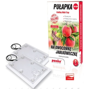 Capcana cu feromoni pentru Viermele mărului/Molia de codling (Cydia pomonella) - 16.5x11.5 cm - (2buc/cutie)