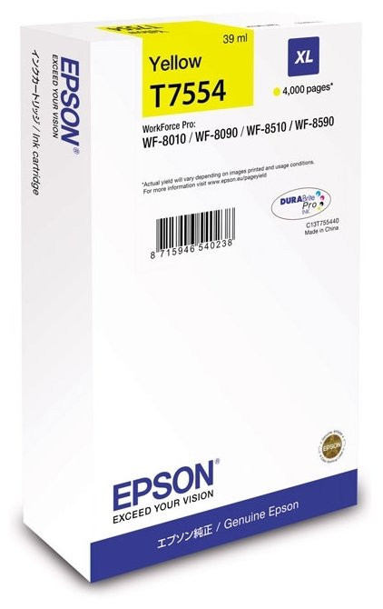 Epson T7554 / C13T755440, Cartus original, Yellow, 4000 pagini