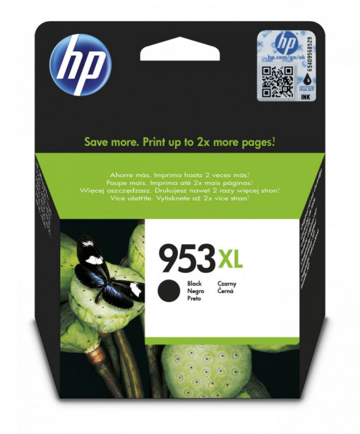 HP 953XL BK / L0S70AE, Cartus original, Negru, 2000 pagini